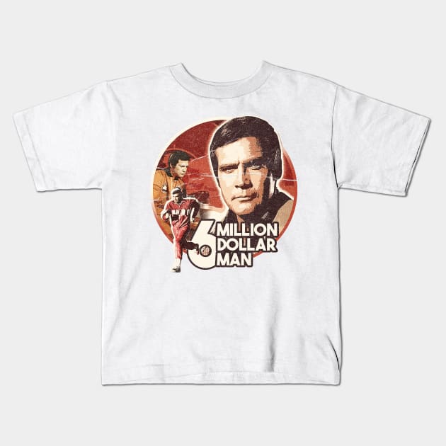 6 million dollar man retro Kids T-Shirt by GW ART Ilustration